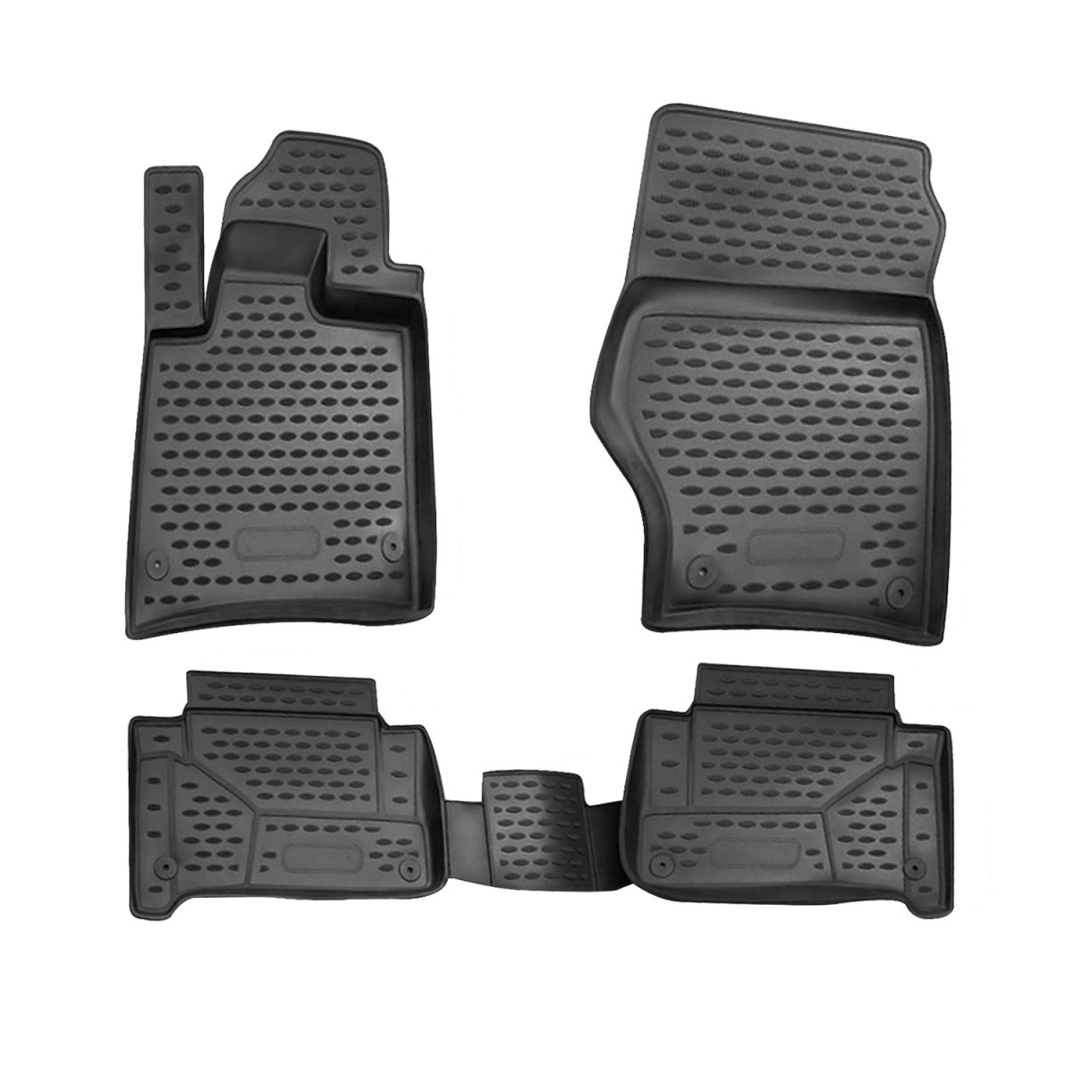 Audi Q7 Floor Mats - Omac - Rubber TPE - Black - '07-'15